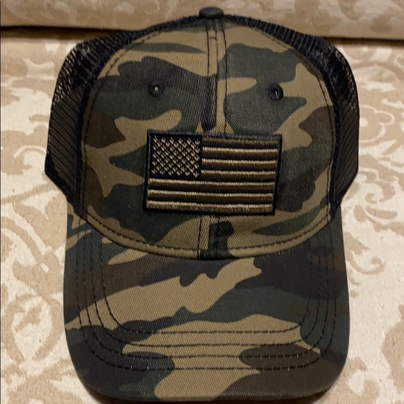 Camo Flag SnapBack Hat - Picture 1 of 6